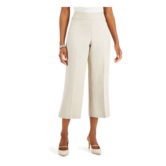 KASPER Womens Beige Wide Leg Pants 6 - Picture 1 of 4